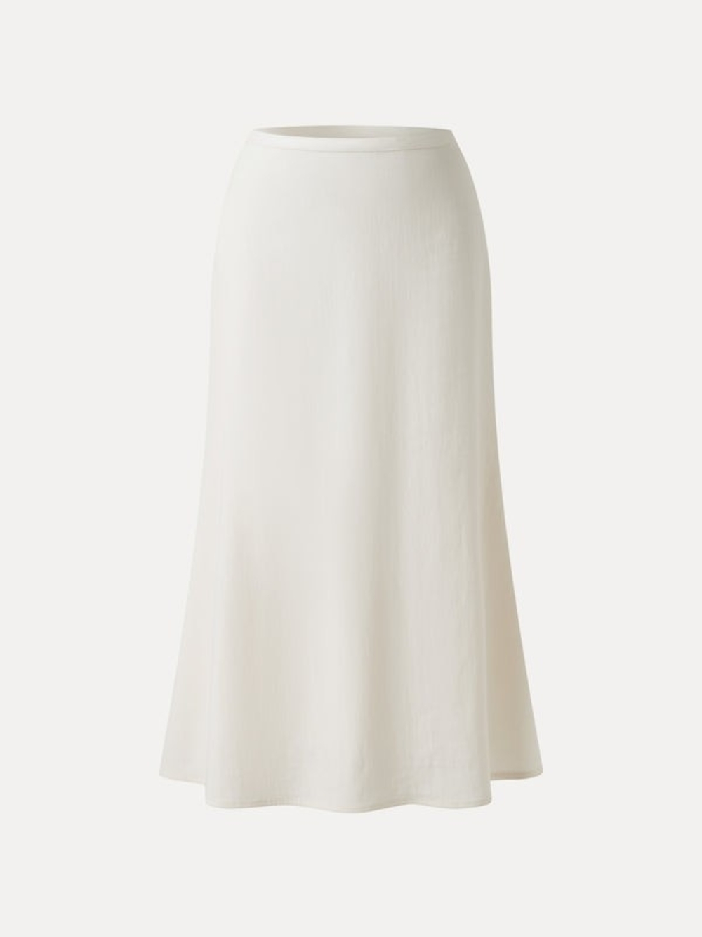 OGL Lyocell-Linen Blend Maxi Flared Pull-On Skirt In Eggnog